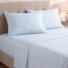 image:imageNautica  Cooling Twin Sheet Set with Fitted Sheet amp PillowcaseLinearly Waves Ocean Breeze Blue