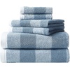 image:imageNautica  Cotton Hand Fingertip amp Bath Towel Set 6 Pack TowelsOak Lake Blue