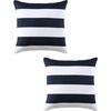 image:imageNautica  Decorative Throw Pillow for Everyday Home Use 18 x 18Sailor Stripe Blue