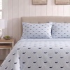 image:imageNautica  Full Cotton Percale Sheet Set with Matching PillowcasesWhale Stripe