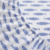 image:imageNautica  Full Cotton Percale Sheet Set with Matching PillowcasesWoodblock Fish Blue