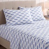image:imageNautica  Full Cotton Percale Sheet Set with Matching PillowcasesWoodblock Fish Blue