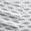 image:imageNautica  Full Cotton Percale Sheet Set with Matching PillowcasesWoodblock Fish Grey