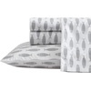 image:imageNautica  Full Cotton Percale Sheet Set with Matching PillowcasesWoodblock Fish Grey