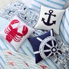 image:imageNautica  Plush Fleece Throw Blanket for Bed or Couch 50 x 60Beach CollagePenny Pinstripe Blue