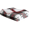 image:imageNautica  Plush Fleece Throw Blanket for Bed or Couch 50 x 60Hillcrest PlaidSailor Stripe Red