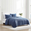 image:imageNautica  Queen Quilt Set Lightweight Bedding 3Piece SetSeashore Stitch Navy
