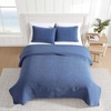 image:imageNautica  Queen Quilt Set Lightweight Bedding 3Piece SetSeashore Stitch Navy