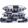 image:imageNautica  Queen Quilt Set with Shams Lightweight BeddingSailors PatchworkGingham Blue
