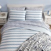 image:imageNautica  Queen Quilt Set with Shams Lightweight BeddingTim StripePenny Pinstripe Blue
