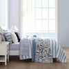 image:imageNautica  Queen Quilt Set with Shams Lightweight BeddingTim StripePenny Pinstripe Blue