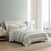 image:imageNautica  Queen Quilt Set with Shams Lightweight BeddingVaradero StripePenny Pinstripe Beige