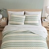 image:imageNautica  Queen Quilt Set with Shams Lightweight BeddingVaradero StripePenny Pinstripe Beige