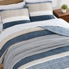 image:imageNautica  Queen Reversible 100 Cotton Quilt Sets with ShamsRidgeport Beige