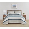 image:imageNautica  Queen Reversible 100 Cotton Quilt Sets with ShamsRidgeport Denim