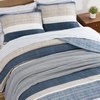 image:imageNautica  Queen Reversible 100 Cotton Quilt Sets with ShamsRidgeport Denim