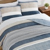 image:imageNautica  Queen Reversible 100 Cotton Quilt Sets with ShamsRidgeport Denim