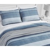 image:imageNautica  Queen Reversible 100 Cotton Quilt Sets with ShamsRidgeport Medium Blue
