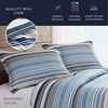 image:imageNautica  Queen Size Comforter Set with Matching ShamBradlee Blue
