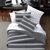 image:imageNautica  Queen Size Comforter Set with Matching ShamCraver BlackWhite