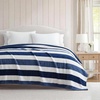 image:imageNautica  Soft Twin Size Blanket for Bed amp Couch Cozy BeddingAwning Stripe Blue