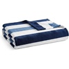 image:imageNautica  Soft Twin Size Blanket for Bed amp Couch Cozy BeddingAwning Stripe Blue