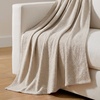 image:imageNautica  Soft Twin Size Blanket for Bed amp Couch Cozy BeddingBaird Beige