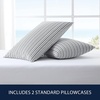 image:imageNautica  Standard Cotton Percale Pillowcase Set 2PackColeridge Stripe Charcoal