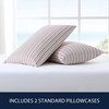 image:imageNautica  Standard Cotton Percale Pillowcase Set 2PackColeridge Stripe Red