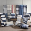 image:imageNautica  Standard Quilted Sham Reversible Cotton Bedding 20 x 26Adelson Blue