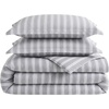 image:imageNautica  Twin Duvet Cover Set with Shams Cotton Button ClosureBeaux Stripe Blue