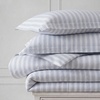 image:imageNautica  Twin Duvet Cover Set with Shams Cotton Button ClosureBeaux Stripe Blue