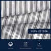 image:imageNautica  Twin Duvet Cover Set with Shams Cotton Button ClosureColeridge Stripe Charcoal
