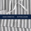 image:imageNautica  Twin Duvet Cover Set with Shams Cotton Button ClosureColeridge Stripe Charcoal