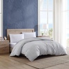image:imageNautica  Twin Duvet Cover Set with Shams Cotton Button ClosureColeridge Stripe Charcoal