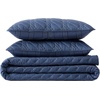 image:imageNautica  Twin Quilt Set Reversible Plaid Bedding with Matching Sham Lightweight for All Seasons Coastal Room Decor Rope Stitch BlueRope Stitch Blue