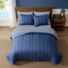 image:imageNautica  Twin Quilt Set Reversible Plaid Bedding with Matching Sham Lightweight for All Seasons Coastal Room Decor Rope Stitch BlueRope Stitch Blue