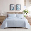 image:imageNautica  Twin Reversible 100 Cotton Quilt Set with Coordinating ShamColeridge Stripe Light Blue