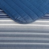 image:imageNautica  Twin Reversible 100 Cotton Quilt Set with Coordinating ShamDark BlueMedium Blue