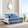 image:imageNautica  Twin Reversible 100 Cotton Quilt Set with Coordinating ShamDark BlueMedium Blue