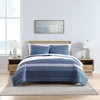 image:imageNautica  Twin Reversible 100 Cotton Quilt Set with Coordinating ShamDark BlueMedium Blue