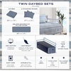 image:imageNautica  Twin Reversible 100 Cotton Quilt Set with Coordinating ShamDark BlueMedium Blue