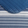 image:imageNautica  Twin Reversible 100 Cotton Quilt Set with Coordinating ShamDark BlueMedium Blue