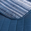 image:imageNautica  Twin Reversible 100 Cotton Quilt Set with Coordinating ShamDark BlueMedium Blue