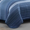 image:imageNautica  Twin Reversible 100 Cotton Quilt Set with Coordinating ShamDark BlueMedium Blue
