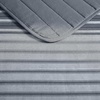 image:imageNautica  Twin Reversible 100 Cotton Quilt Set with Coordinating ShamMedium GreyDark GreyWhite