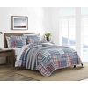 image:imageNautica  Twin Reversible 100 Cotton Quilt Set with Coordinating ShamRaeford BlueRedGreen