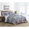 image:imageNautica  Twin Reversible 100 Cotton Quilt Set with Coordinating ShamRaeford BlueRedGreen