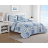image:imageNautica  Twin Reversible 100 Cotton Quilt Set with Coordinating ShamRaeford Grey