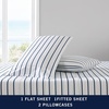 image:imageNautica  Twin Sheet Set with Fitted Sheet amp PillowcaseBrenton Stripe Navy Blue